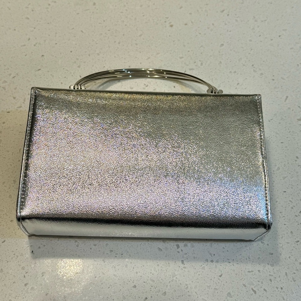 Vintage Silver Bow HL Handbag Metal Handle - Picture 5 of 11